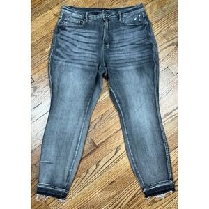 Judy Blue Plus Size Skinny Fit High Rise Jeans Faded Black Womens Sz 18W
